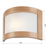  Zidno svetlo ELODIE 1xE27/60W/230V hrast | Eponuda.com