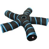  Mačji tunel 5-smjerni crno-plavi 25 cm poliester | shoptok.hr