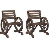  Vrtne stolice 2 kom 58 x 58 x 78,5 cm od masivne jelovine | Eponuda.com