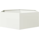  Vrtna sadilica bijela šesterokutna 138 x 120 x 45 cm čelična | Eponuda.com