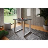 MID.YOU Pisalna Miza Lona, Antracit, Srebrna, 80x80cm | Shoptok.si