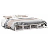 Furnova Posteljni okvir brez vzmetnice bel 200x200 cm trdna borovina, (21941635) | Shoptok.si