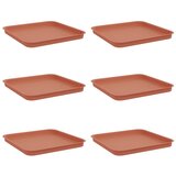 vidaXL Kvadraten cvetlični pladenj 6 pcs Kamnito rdeča, (5000207741) Cene