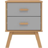  Noćni ormarić OLDEN sivo-smeđi od masivne borovine | shoptok.hr