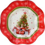 Mondex Dekorativni krožnik steklo Allesken Santa Lila 19x19x3,7cm večbarvni 1kos, (5000349979) Cene