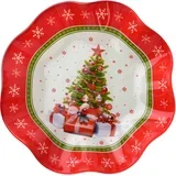 Dekorativni krožnik steklo Allesken Santa Lila 19x19x3,7cm večbarvni 1kos, (5000349979)