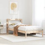 Maison Chic Posteljni okvir - Enojna postelja - Postelja za odrasle brez vzmetnice 75x190 cm trdna borovina-J11085, (21774422) | Shoptok.si