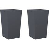  Vrtne sadilice 2 kom antracit 45x45x75 cm čelične | shoptok.hr