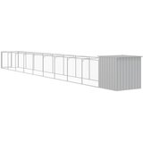  Kućica za pse s igralištem svjetlosiva 110x1017x110 cm čelična | Shoptok.si