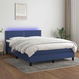  box spring s madracem LED plavi 140x200 cm od tkanine | shoptok.hr