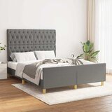  Okvir za krevet bez madraca tamnosivi 140 x 190 cm od tkanine | shoptok.hr
