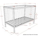 Vipack Smeđi dječji krevet od masivne bukve s podesivom visinom 60x120 cm Dino – | shoptok.hr