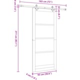  Klizna vrata s kompletnim setom 93x211 cm Masivna drva borovina | shoptok.hr