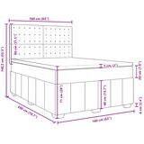 vidaXL Krevet s oprugama i madracem tamnosmeđi 160x200 cm tkanina | shoptok.hr