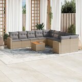  11-dijelni set vrtnih sofa od poliratana s jastucima bež | shoptok.hr