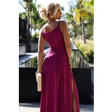 Numoco Elegant maxi long dress with shoulder straps | shoptok.hr
