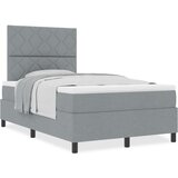 vidaXL Box Spring krevet s madracem Svijetlosiva 120x200 cm Tkanina | shoptok.hr