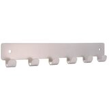 SIRO Garderobna letev (Do x Š x V: 240 x 41 x 16 mm, Število kaveljčkov: 6 kos, Nikelj prevlečen mat) | Shoptok.si