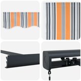 Tenda Narančasta i Siva 400 × 300 cm Platno i Aluminij | shoptok.hr