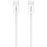 Moxom mx-cb369 pleteni fast 60w 3a type-c na type-c 1m beli Usb data kabal ( U2213 ) Cene