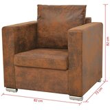 vidaXL 3-dijelni set sofa od umjetne brušene kože | shoptok.hr