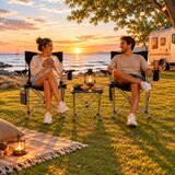 Multi Garden sklopiva kamperska turistička stolica s naslonom za glavu i držačem za piće, navlakom | shoptok.hr