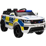 HOMCOM Otroški električni policijski avto, 12V baterija in daljinski upravljalnik, sirena, luči, USB priključek za glasbo, 110x68x52cm, bela, (20708448) | Shoptok.si