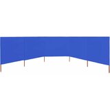  Vjetrobran s 5 panela od tkanine 600 x 160 cm azurno plavi | Eponuda.com