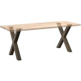 vidaXL Noge jedilne mize v obliki črke X 2 kosa 80x(72-73) cm jeklo | Shoptok.si