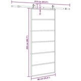  Drsna vrata z opremo črna 90x205 cm ESG steklo | Shoptok.si