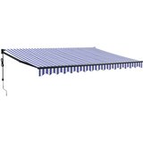  Automatska tenda na uvlačenje plavo-bijela 4 x 3 m | shoptok.hr