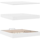  Otomanski okvir kreveta s madraca bijela 160x200cm umjetna koža | shoptok.hr
