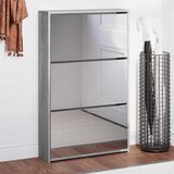 Ormarić za cipele s ogledalom 3razine boja hrasta 63x17x102,5cm | shoptok.hr