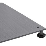 vidaXL Baza za suncobran Tamno siva drvena estetika 100 x 100 x 4 cm | shoptok.hr