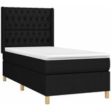  Krevet box spring s madracem LED crni 100x200 cm od tkanine | shoptok.hr