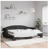 vidaXL Izvlečna dnevna postelja temno črna 80x200 cm blago Cene
