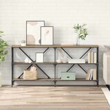 vidaXL Konzolna miza s polico Umetni hrast 160 x 30 x 75 cm | Shoptok.si