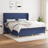 Krevet s oprugama i madracem plavi 160x200 cm od tkanine | shoptok.hr
