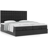 vidaXL Otomanski okvir kreveta s madracima crni 180x200cm umjetna koža | shoptok.hr