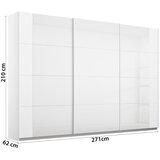 Rauch Möbel omara z drsnimi vrati, bela, bela, visoki sijaj | Shoptok.si