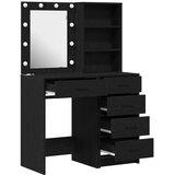  Toaletni stol 2 pcs Crna 50 x 41 x 135 cm Konstruirano drvo | shoptok.hr