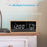 Venisymlis Lesena Digitalna Budilka, Digitalna Ura S 3 Nastavitvami Alarma, Elektronska Budilka Z Napajanjem Usb, (22060518) | Shoptok.si