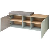 XORA garderobna klop žajbljevo zelena, hrast artisan | Shoptok.si