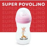 BABY CHEF flašica plastična 240ml, roze | Eponuda.ba