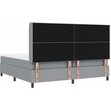  Krevet s opruga kutije Svijetlo siva 200 x 200 cm tkanina Slike