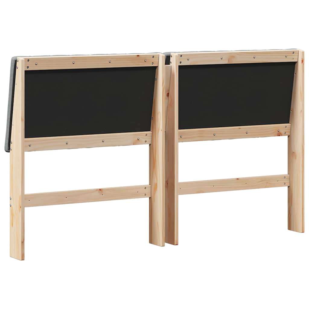 vidaXL tapecirano vzglavje temno siva 160 cm masivno borovo les | Shoptok.si