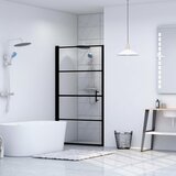 vidaXL Vrata za tuš od kaljenog stakla 100 x 178 cm crna Cijene