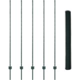  Stupovi ograde 5 kom U-kanal Zelena 160 cm Čelik | shoptok.hr