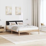  Okvir kreveta Smeđa i crna 135 x 190 cm Masivna borovina | Eponuda.ba