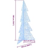 vidaXL Božićno drvce s 240 LED svjetlima Hladna bijela 180 cm Akril | shoptok.hr